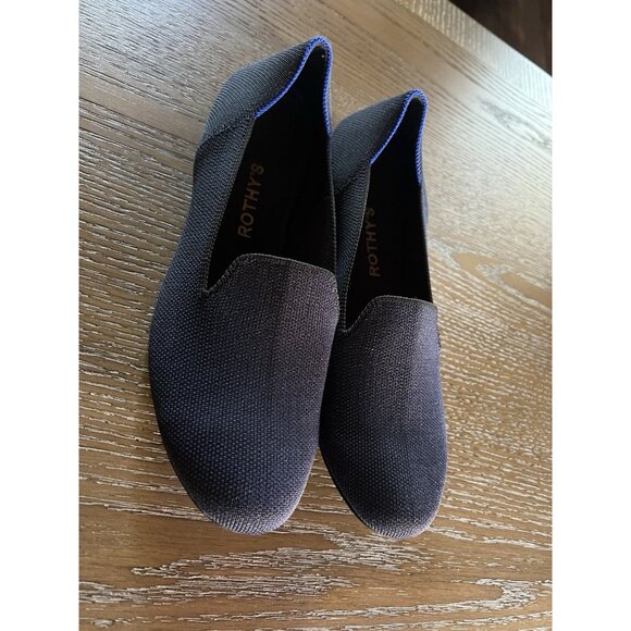 Rothy's The Loafer Classic Navy Knit Fabric Slip On Flats Women’s US 8.5 - Picture 3 of 15